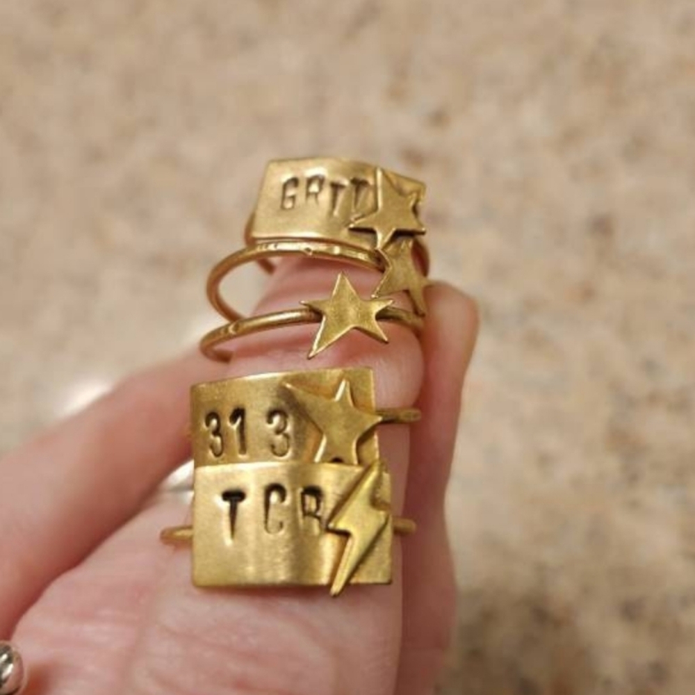 Detroit Area Code Brass Ring 313